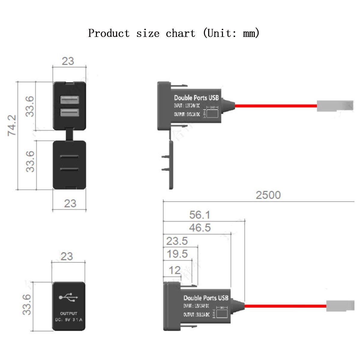 Bestek Universal Car Auto Cigarette Lighter Usb Charger 5 2a 4