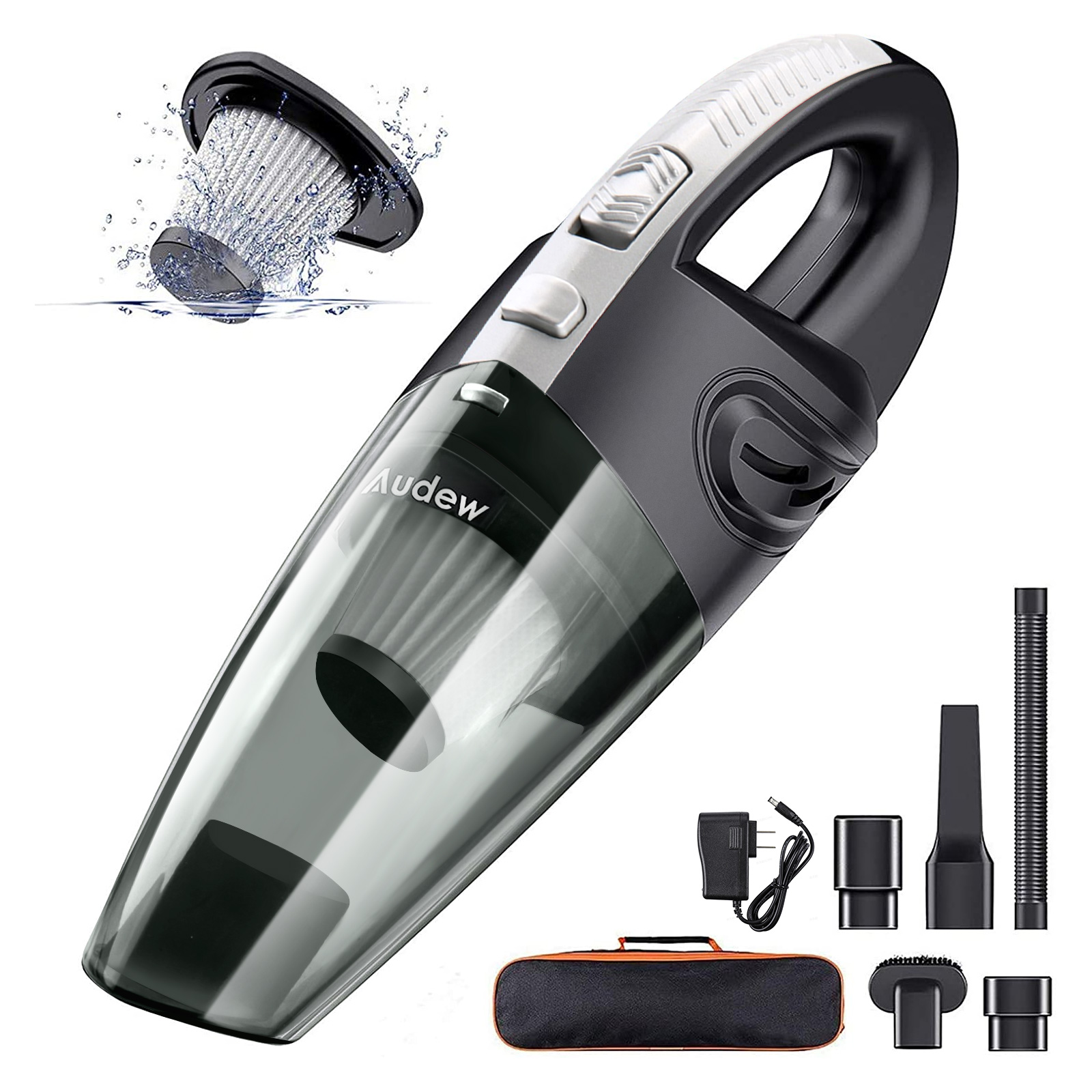 Audew 5000PA Cordless Handheld Rechargeable Wet/Dry Vacuum for Car and Home