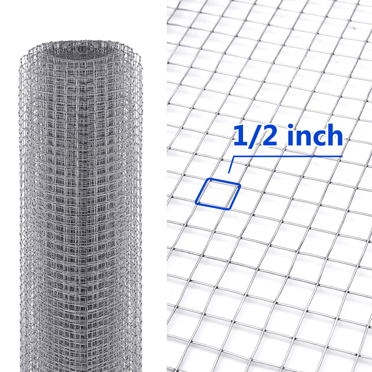 Hardware Cloth 1/2inch Wire Mesh, 46in x 50ft, 19 Gauge HotDipped