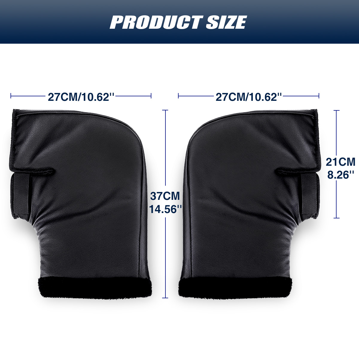 Oxford Courier Motorcycle Handlebar Muffs – Thermal Waterproof – Black (OX392)
