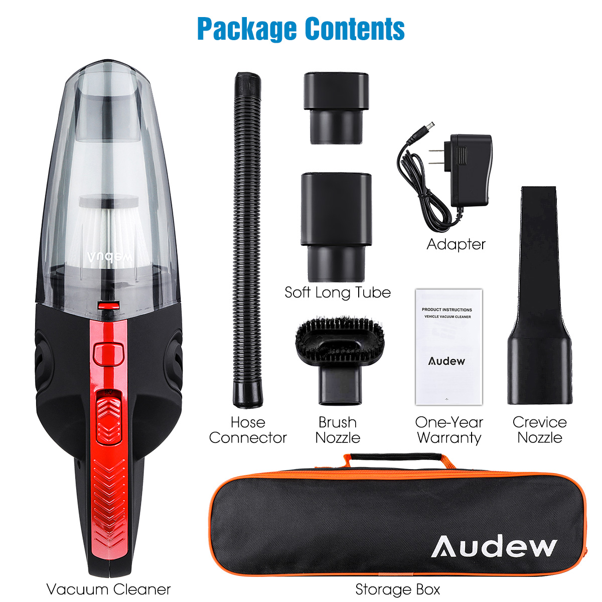 Audew 5000PA Cordless Handheld Rechargeable Vacuum