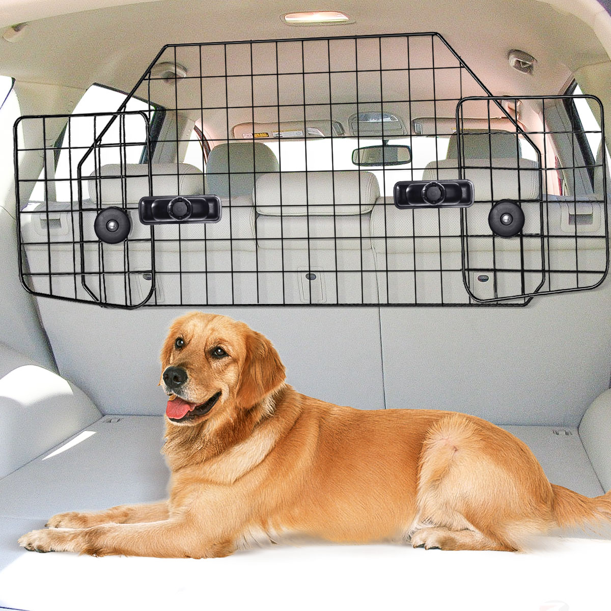 Dog Barrier Metal Vehicle Separation Barrier Adjustable for SUV/Truck ...