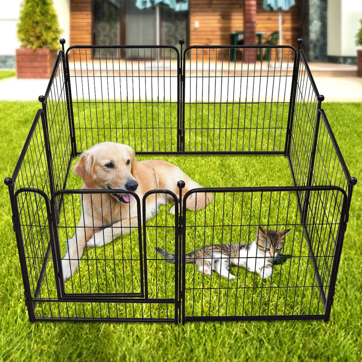 Dog Pen Indoor 40 inches 8 Panels, Dog Fence Playpens Exercise Pen Dog ...