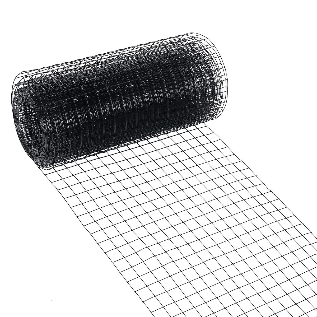 Hardware Cloth Black Vinyl Coated Wire Mesh 2ft x 50ft, 1.5" x 1.5" Grid 16 Ga