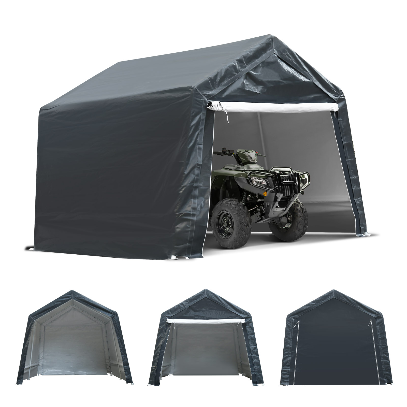 7x12x7.4 Ft Portable Garage Tent Kit Outdoor Carport Canopy Storage Shelter Shed