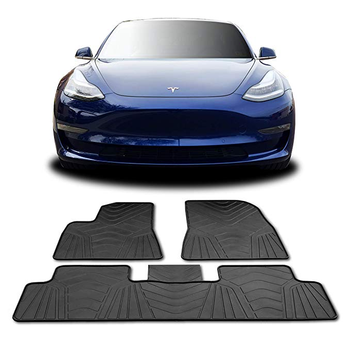 Audew Tesla Model 3 Floor Mats Waterproof Mildew Proof Floor