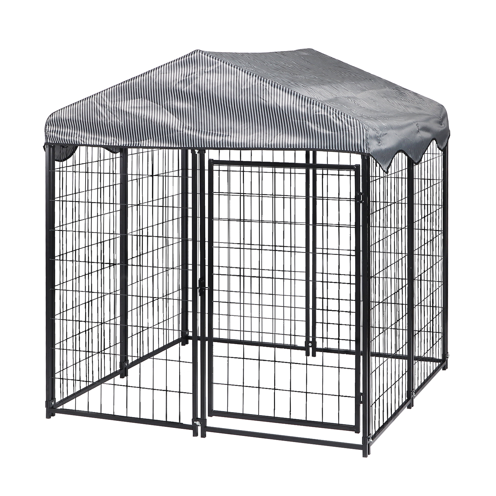 Outdoor Dog Kennel 4ft X4.2ft X4.5ft,Heavy Duty Metal Dog House Large
