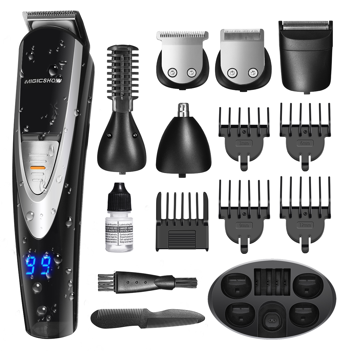 Electric Beard Trimmer for men 12 in 1 Multifunctional Mustach